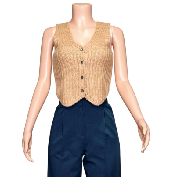 FAVORITE DAUGHTER The Knit Favorite Vest, Wool/Cashmere Mauve, XS - Picture 5 of 14